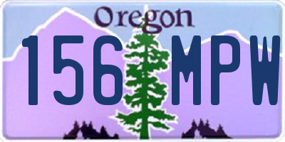 OR license plate 156MPW