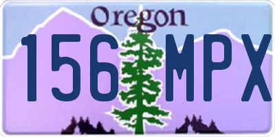 OR license plate 156MPX