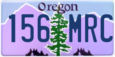 OR license plate 156MRC