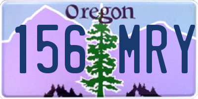 OR license plate 156MRY