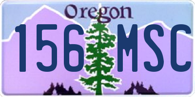 OR license plate 156MSC