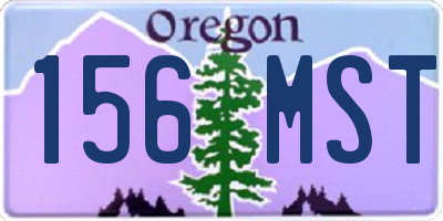 OR license plate 156MST