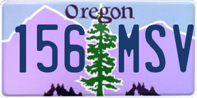 OR license plate 156MSV