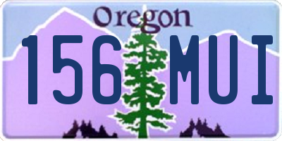 OR license plate 156MUI