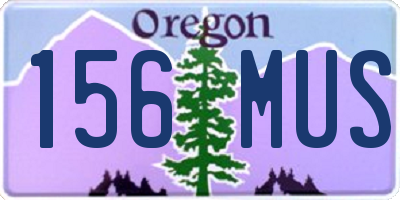 OR license plate 156MUS
