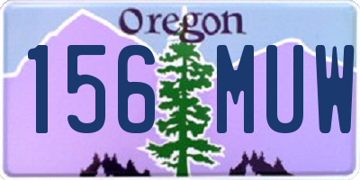OR license plate 156MUW