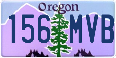OR license plate 156MVB