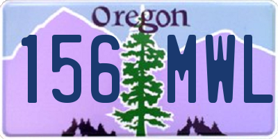 OR license plate 156MWL