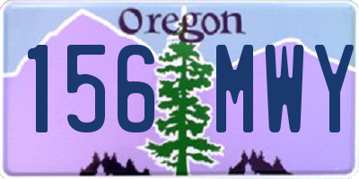 OR license plate 156MWY