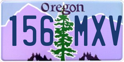 OR license plate 156MXV