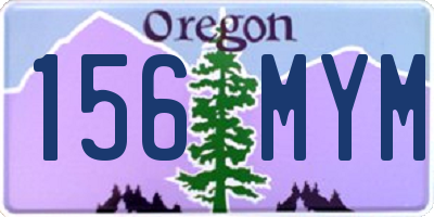 OR license plate 156MYM