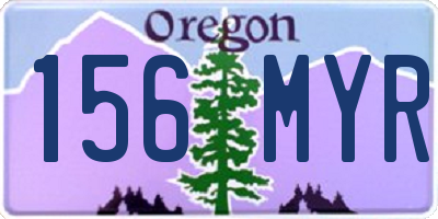 OR license plate 156MYR