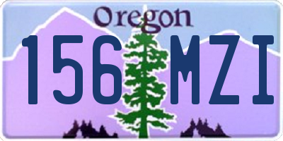 OR license plate 156MZI