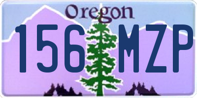 OR license plate 156MZP