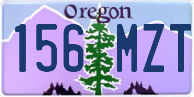 OR license plate 156MZT