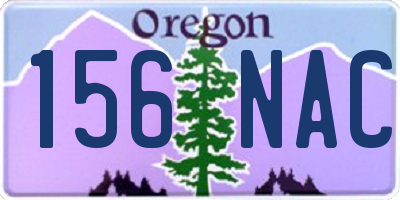 OR license plate 156NAC