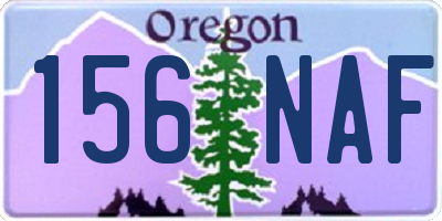OR license plate 156NAF