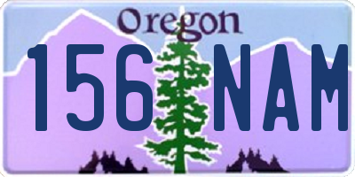 OR license plate 156NAM