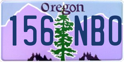 OR license plate 156NBO
