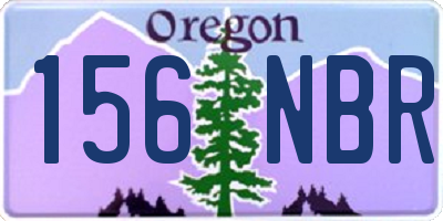 OR license plate 156NBR