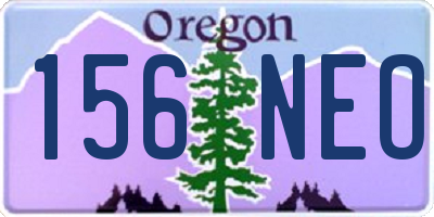 OR license plate 156NEO