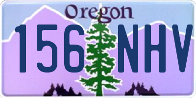 OR license plate 156NHV