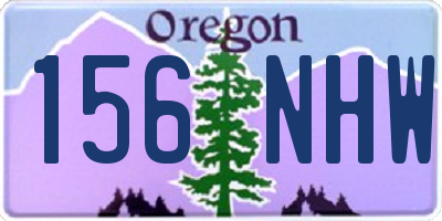 OR license plate 156NHW