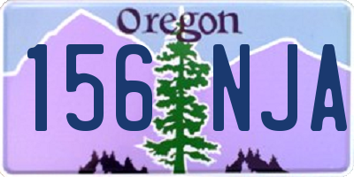 OR license plate 156NJA