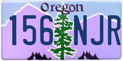 OR license plate 156NJR