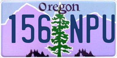 OR license plate 156NPU