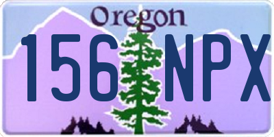 OR license plate 156NPX