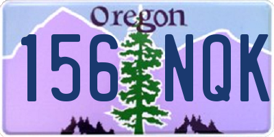 OR license plate 156NQK