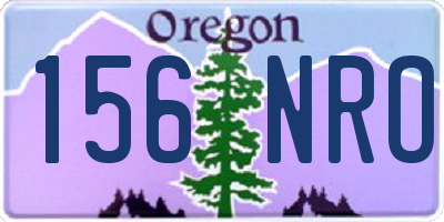 OR license plate 156NRO