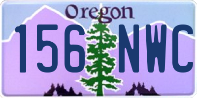 OR license plate 156NWC