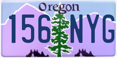 OR license plate 156NYG