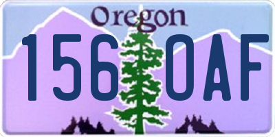 OR license plate 156OAF