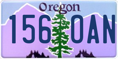 OR license plate 156OAN