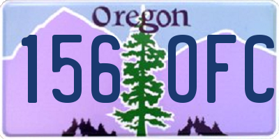 OR license plate 156OFC
