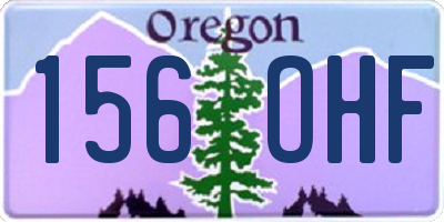 OR license plate 156OHF