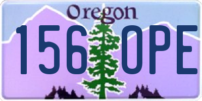 OR license plate 156OPE
