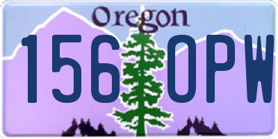 OR license plate 156OPW