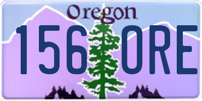 OR license plate 156ORE