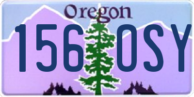 OR license plate 156OSY