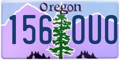 OR license plate 156OUO