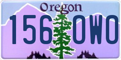 OR license plate 156OWO