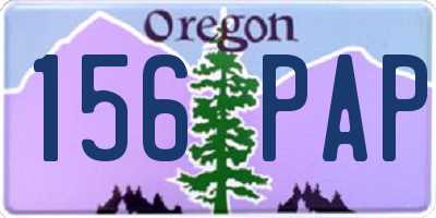 OR license plate 156PAP