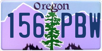 OR license plate 156PBW
