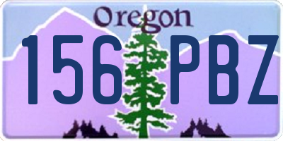 OR license plate 156PBZ