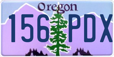 OR license plate 156PDX