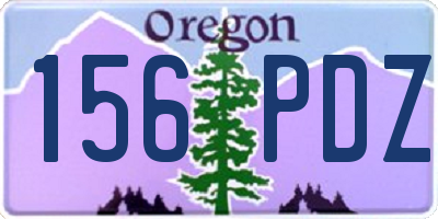 OR license plate 156PDZ